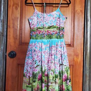 Bernie Dexter Chelsea Dress in Cherry Tree Lane - S (fits like an XS)